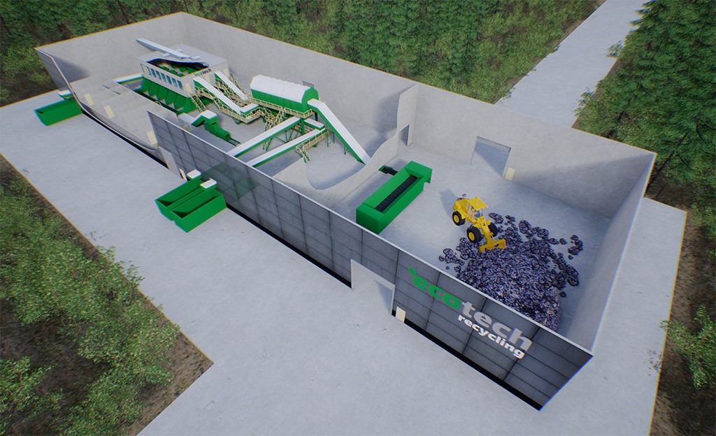 Technological line for MSW and MW recycling производительностью 75000 тонн / в год